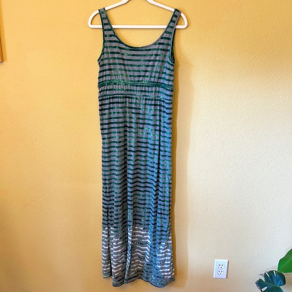 Prana Dresses & Skirts - Prana Sleeveless‎ Maxi Dress Green/Gray Women's Size Small